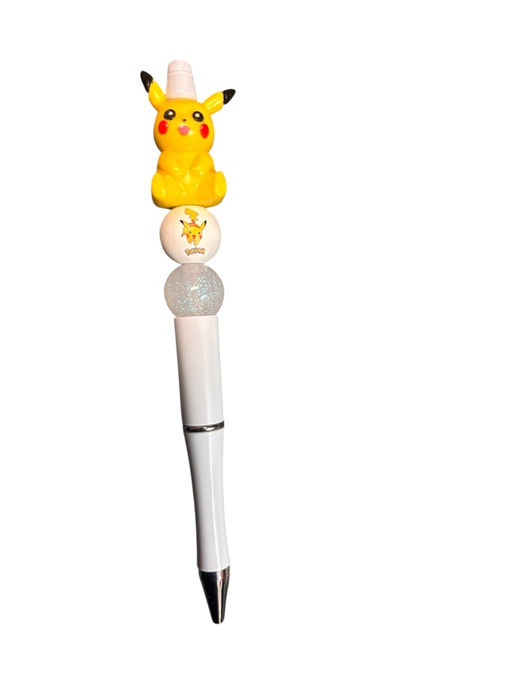 Yellow Pikachu-Themed Pen - White Handle